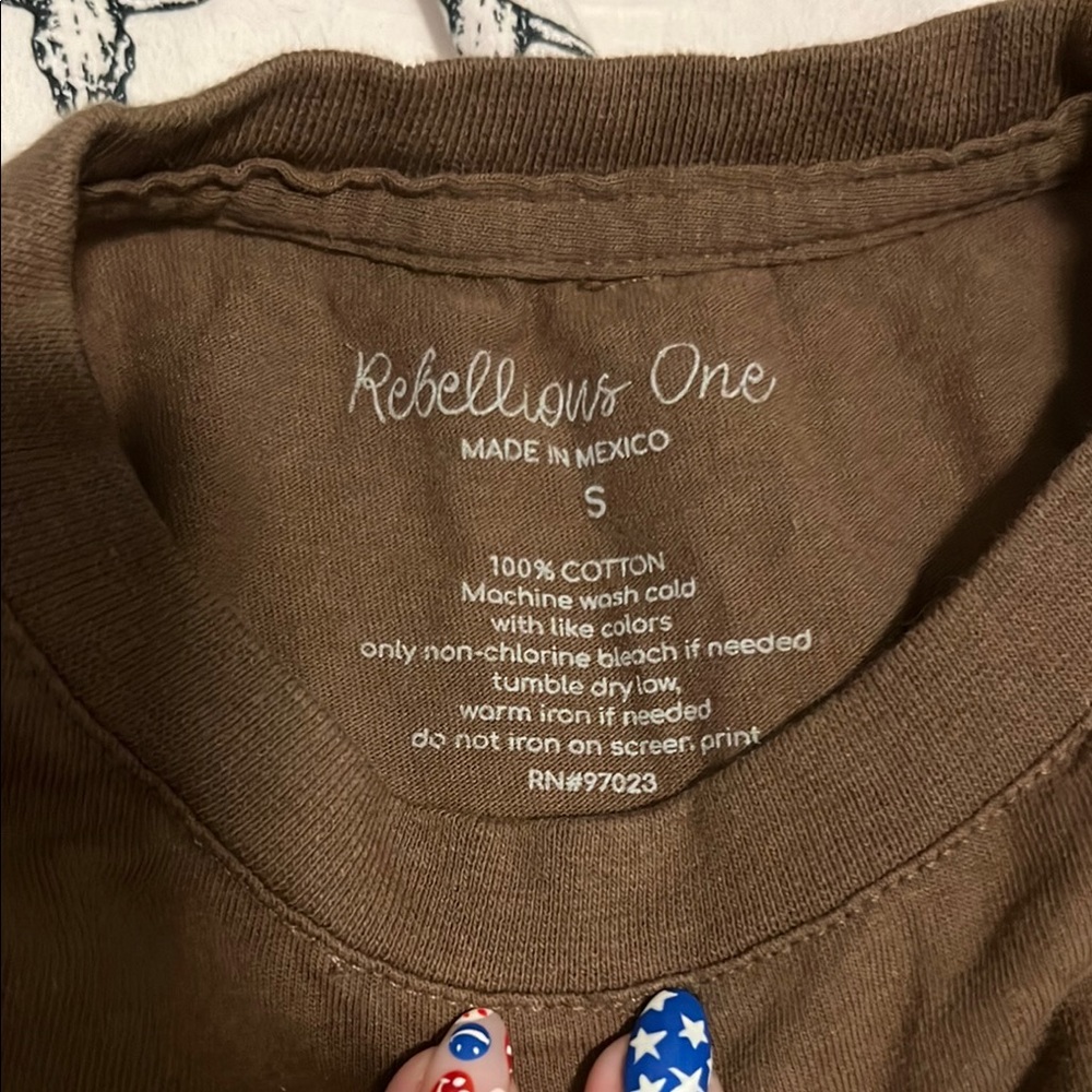Rebellious One Brown Rodeo Graphic Tee - Picture 2 of 2